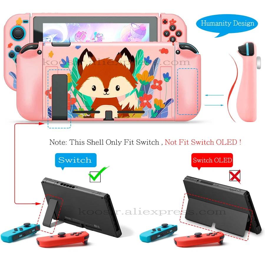 Limited Edition Soft Shell Case for Nintendo Switch Console NintendoSwitch Protect Cover Colorful Skin + 4 Joycon Silicone Caps