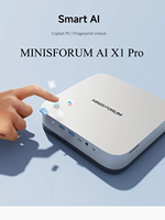 MINISFORUM AI X1 Pro AMD AI 9 HX 370 Fingerprint Copilot+PC 128GB 4TB WiFi7 BT5.4 Built-in 135W OCulink Mass Storage AI Computer