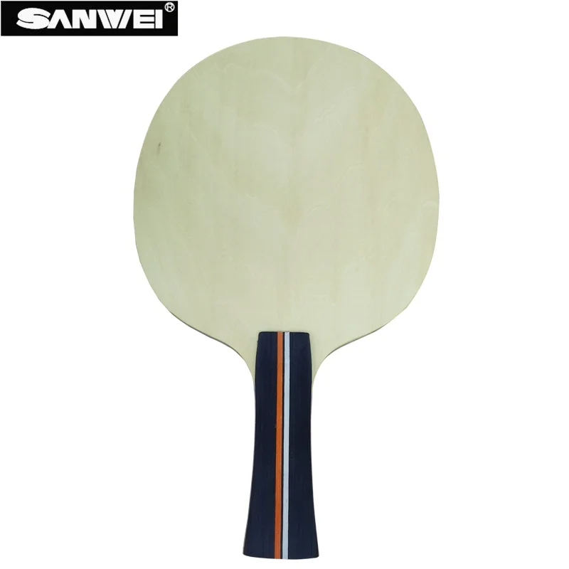 SANWEI TR-3 Tennis De Table Lame artificiel astique 5 Plis Bois Offcommissions Ping Pong Lame Moyenne Douce avec Bon Contrôle