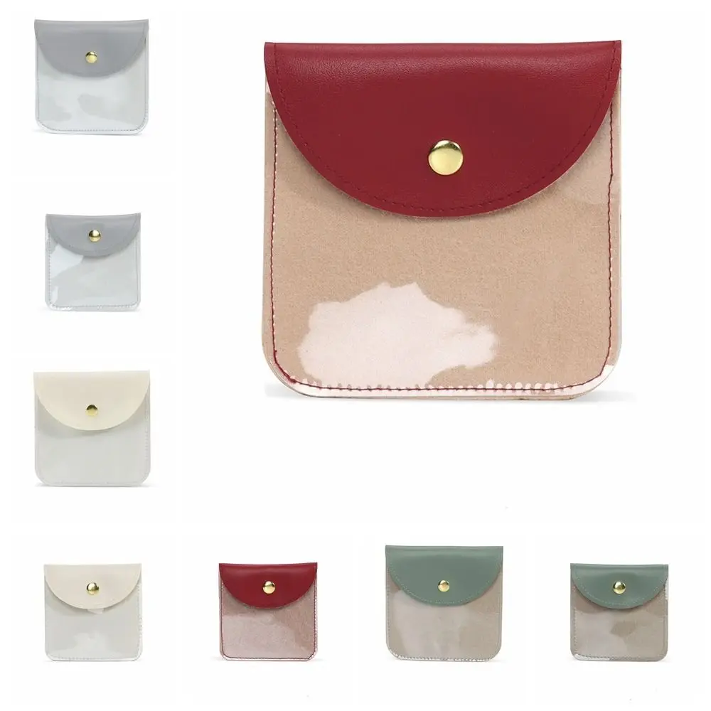 5 шт., сумки для упаковки ювелирных изделий с кнопками, прозрачные изысканные серьги, кольцо, сумка для хранения ювелирных изделий, органайзер для ушей, чехол для шпилек