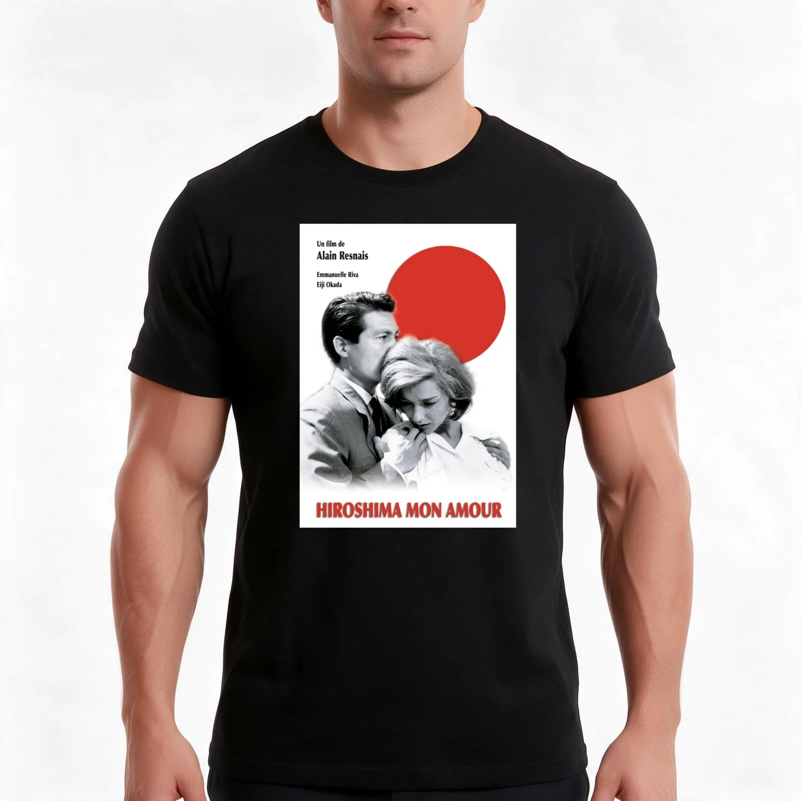 Hiroshima Mon Amour Alain Resnais T-Shirt, Summer Casual Cotton Tee, Oversized Streetwear Tops, Vintage Graphic Print