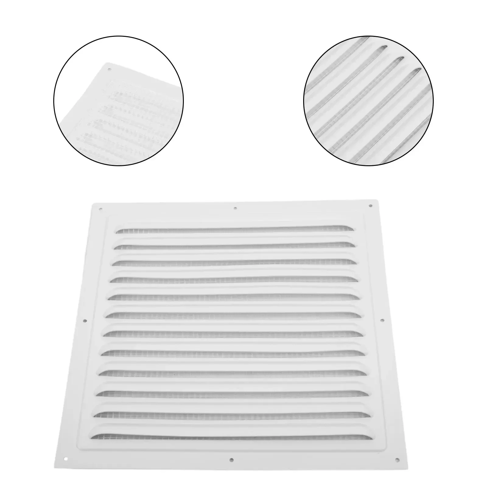 Louver Air Vent Grille Ventilation Cover Aluminum White Wall Grilles Duct  Heating Cooling & Vents Plate Insect Screen Cover