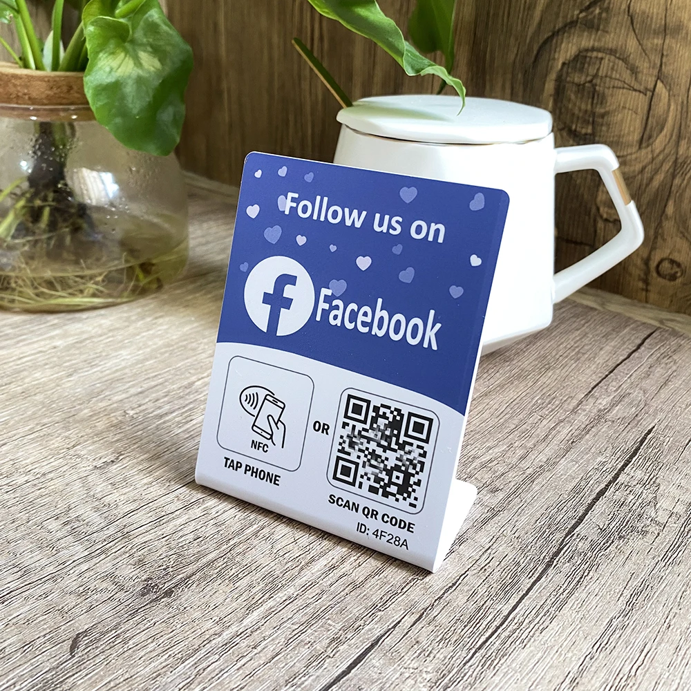 Получите Последователи с подставкой для крана NFC Небольшой размер Instagram Facebook Tiktok Подставка для дисплея NFC