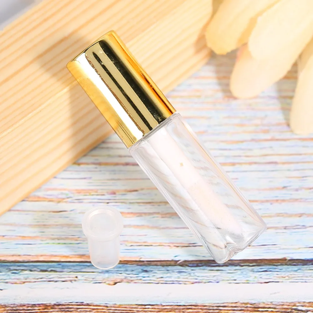 45Pcs 1.2ML Gold Lip Gloss Tubes Gold Plastic Empty Lip Oil Sample Bottles Mini Lip Glaze Trial Containers