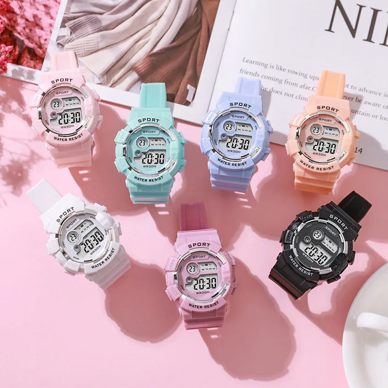 Kids Electronic Watches Set LED Display Life-Waterproof Multifunction Alarm Clock Sports Watch set For Boys And Girls Student