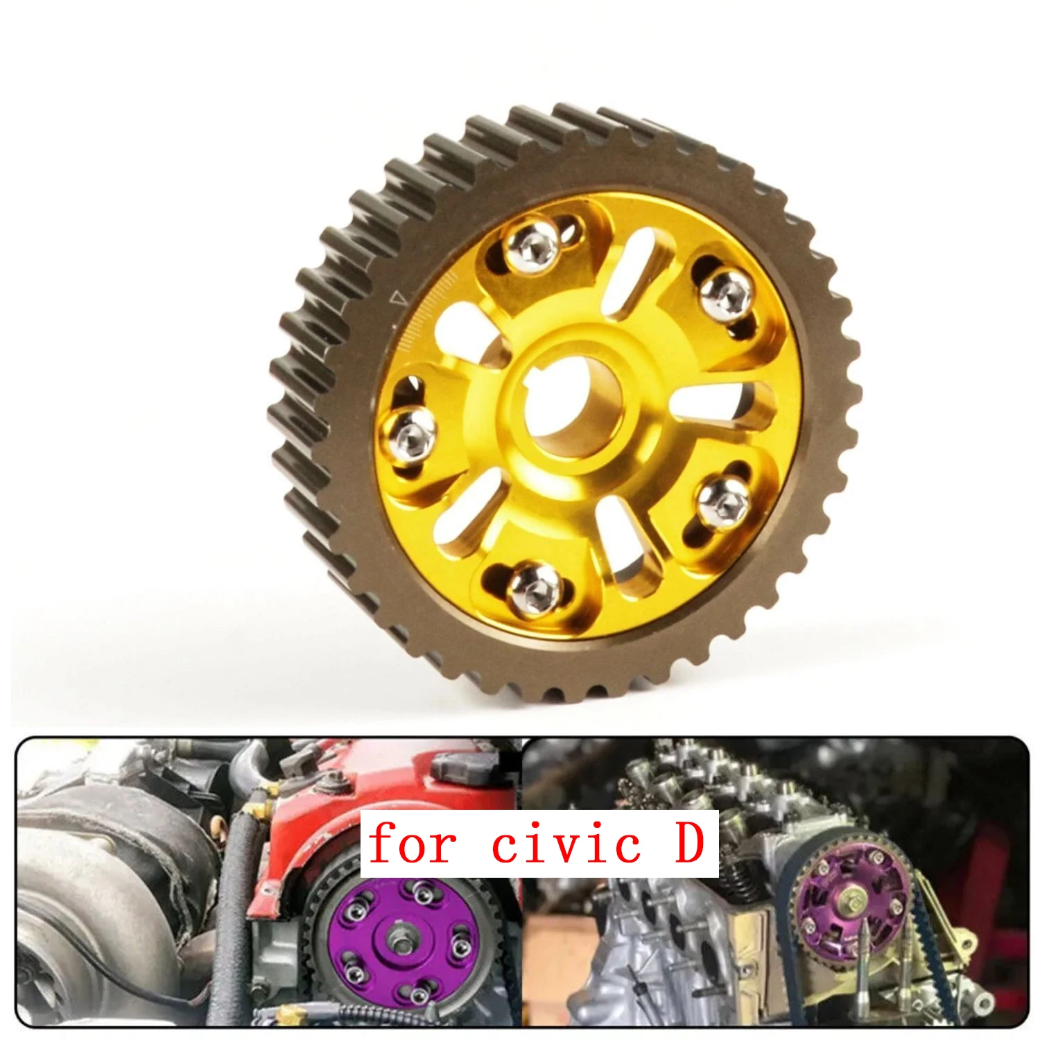 Adjustable Timing Cam Gear Pulley Camshaft Kit for RACING Honda Civic CRX D15 D16 VTEC