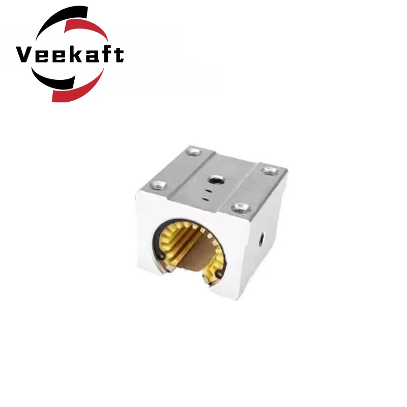 Veekaft 1PCS SBR12QS SBR16QS SBR20QS SBR25QS SBR30QS Open Type Engineering Plastic Linear Bearing SBR for CNC SBR Linear Guide
