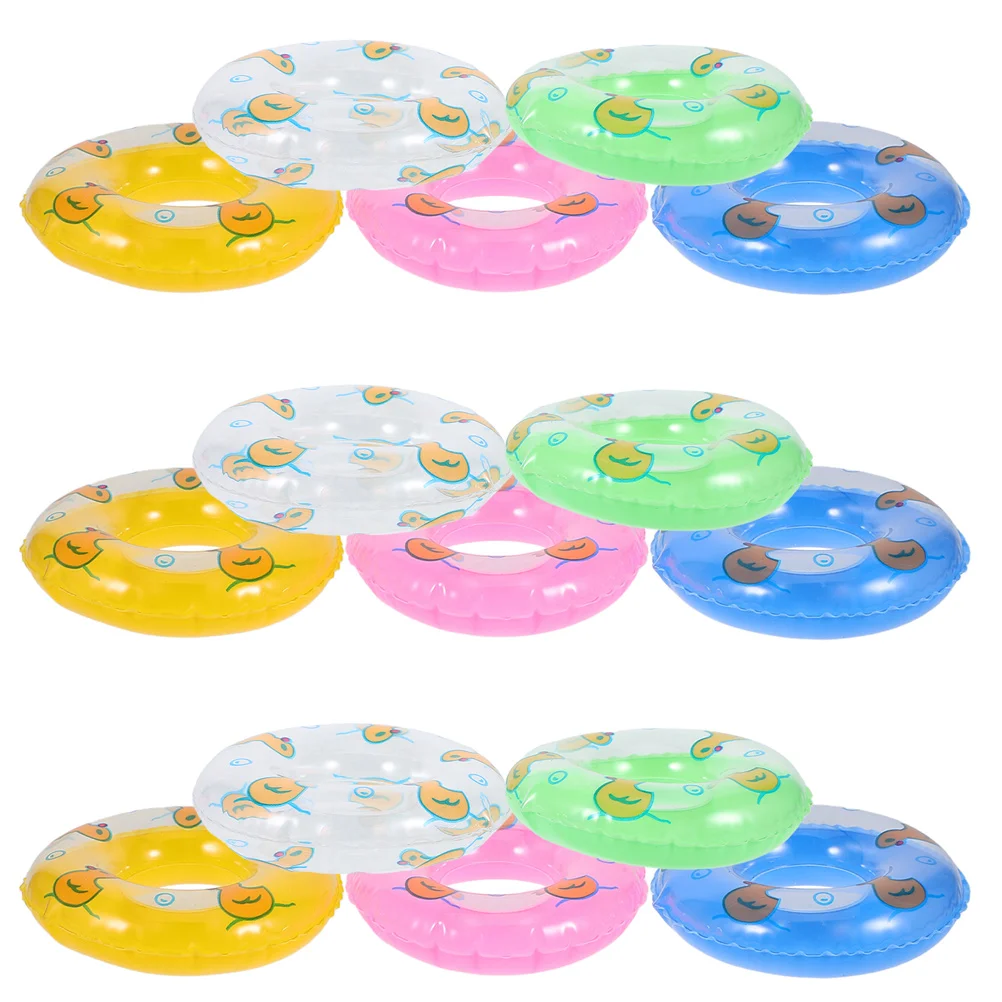 

60pcs Mini Inflatable Swim Rings Lightweight Pool Float For Summer Bathtub Decor Photo Props Beach Party Floating