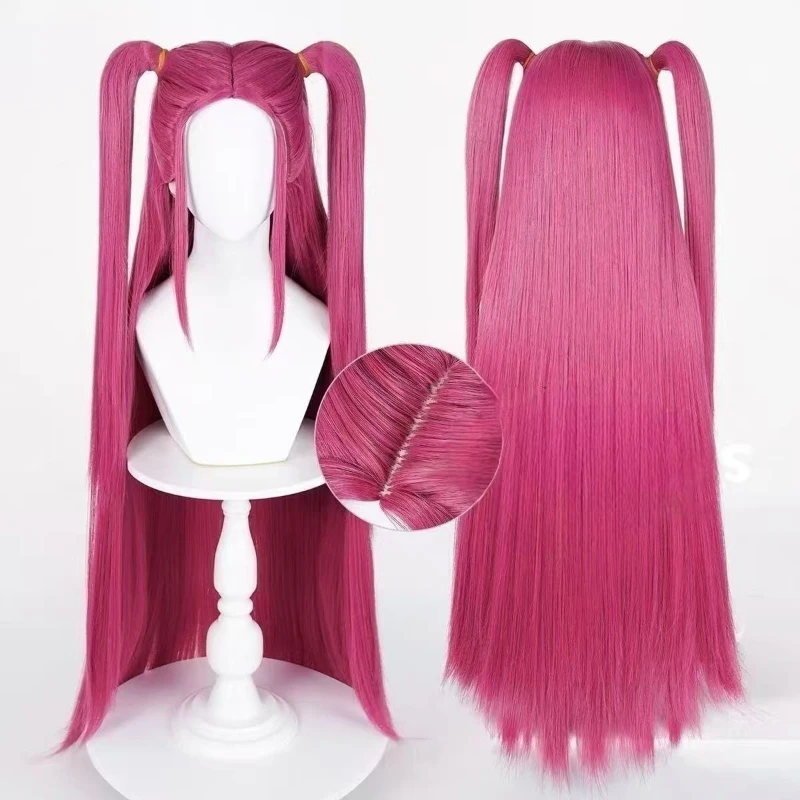 Kpop キッズガールズコスプレウィッグミラルミゾイデーモンハンターズ紫黒赤ロングヘアハロウィンパーティーコスチュームアクセサリー