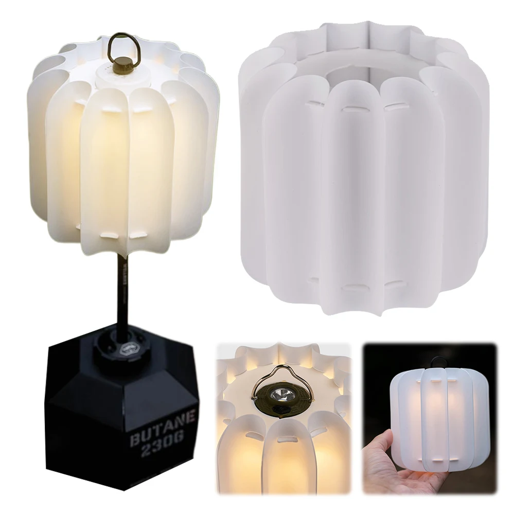 

Pumpkin Shape Lampshade Ultralight Camping Light Lampshade Waterproof Pleated Lantern Shade Camping Light Accessories