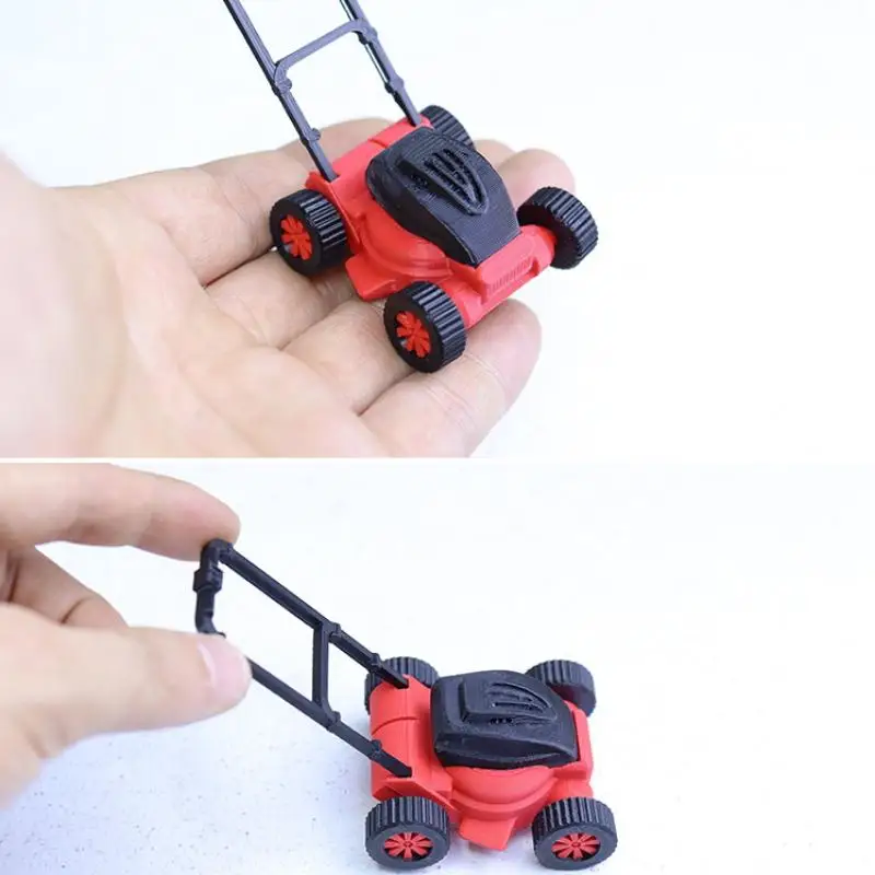 (BF06)1pc Miniature Furniture Accessory 1:12 1:18 Dollhouse Lawn Mower Model Simulation Children's Garden Mower Toy Repair Tool