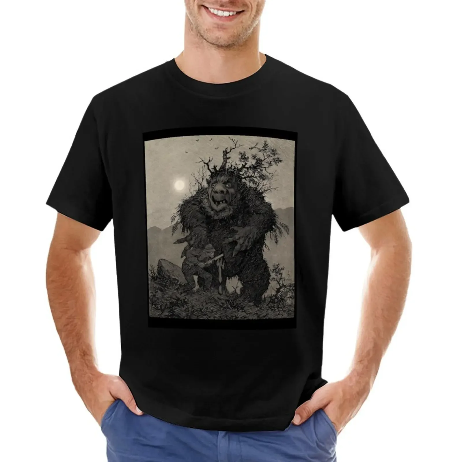 

Theodor Severin Kittelsen True stories and the like (1891) T-shirt quick drying tops oversizeds mens t shirts