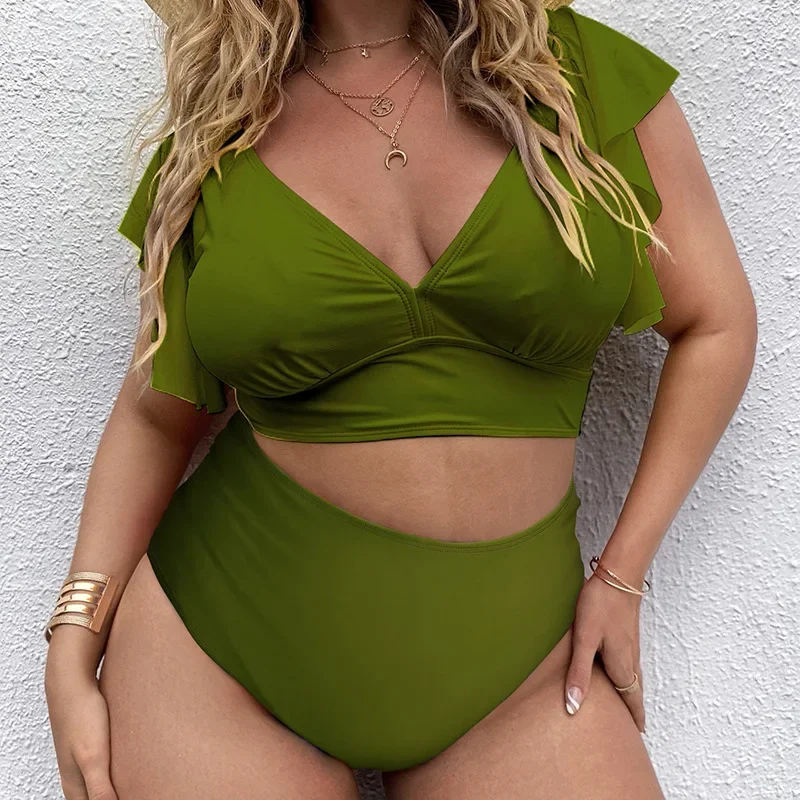 Imagem -05 - Maiôs Tankini com Babados Femininos Moda Praia de Cintura Alta Biquínis Push-up Roupa de Banho Tamanho Grande Novo 2023