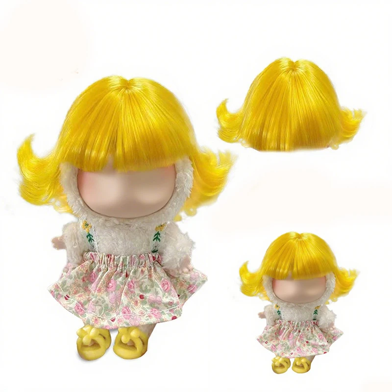 

Золотой парик куклы Labubu, волосы 23 см, волосы Bjd, кукла для укладки 17 см, аксессуары для кукол labubu, окружность головы, сделай сам, кукла, волосы, игрушечный парик
