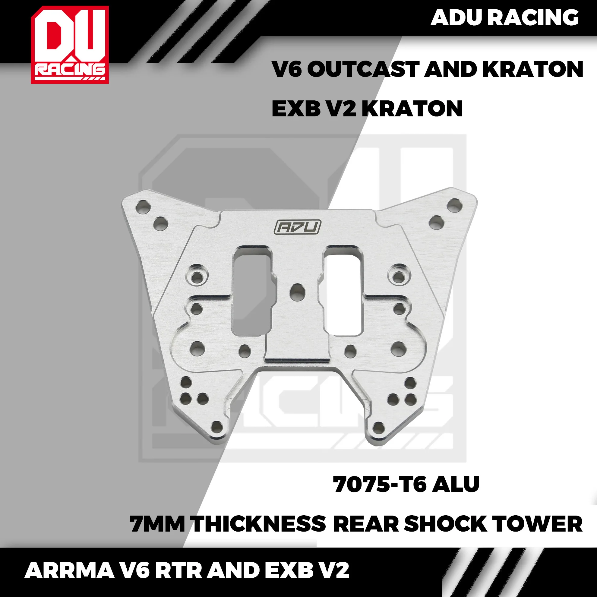 ADU Racing โช๊คหลัง CNC 7075-T6 อลูมิเนียมสําหรับ ARRMA 6s KRATON EXB V2 และ V6 OUTCAST KRATON