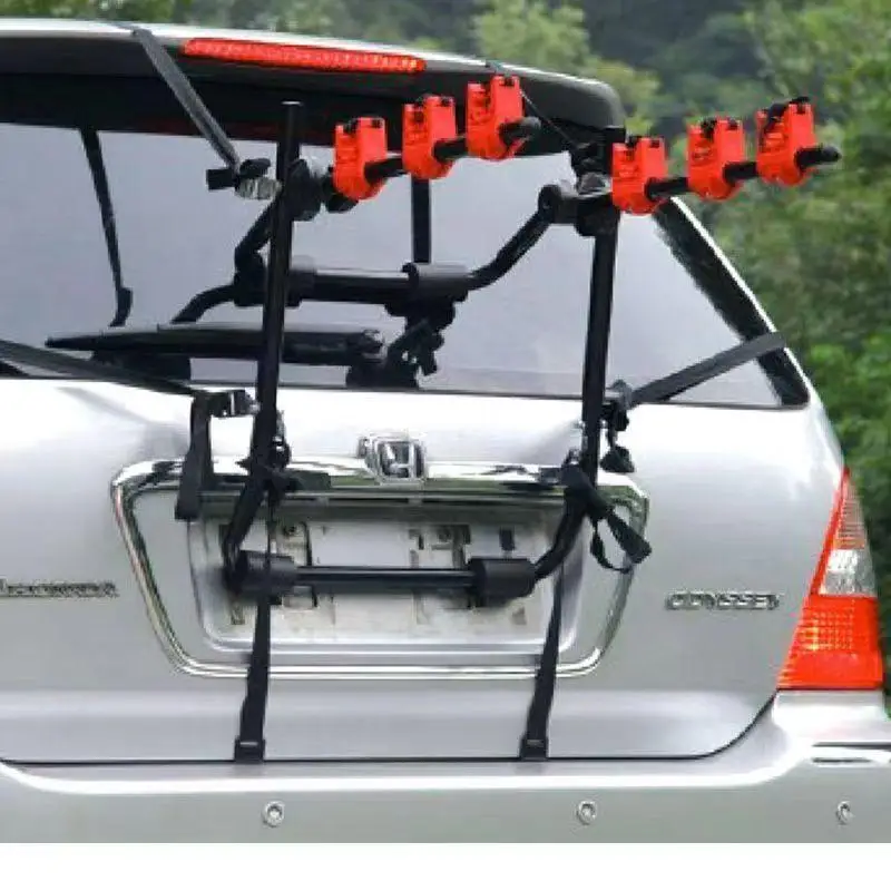 

car bike rear mount vehicle bike rack trunk parking frame rear bike rack sports outdoor