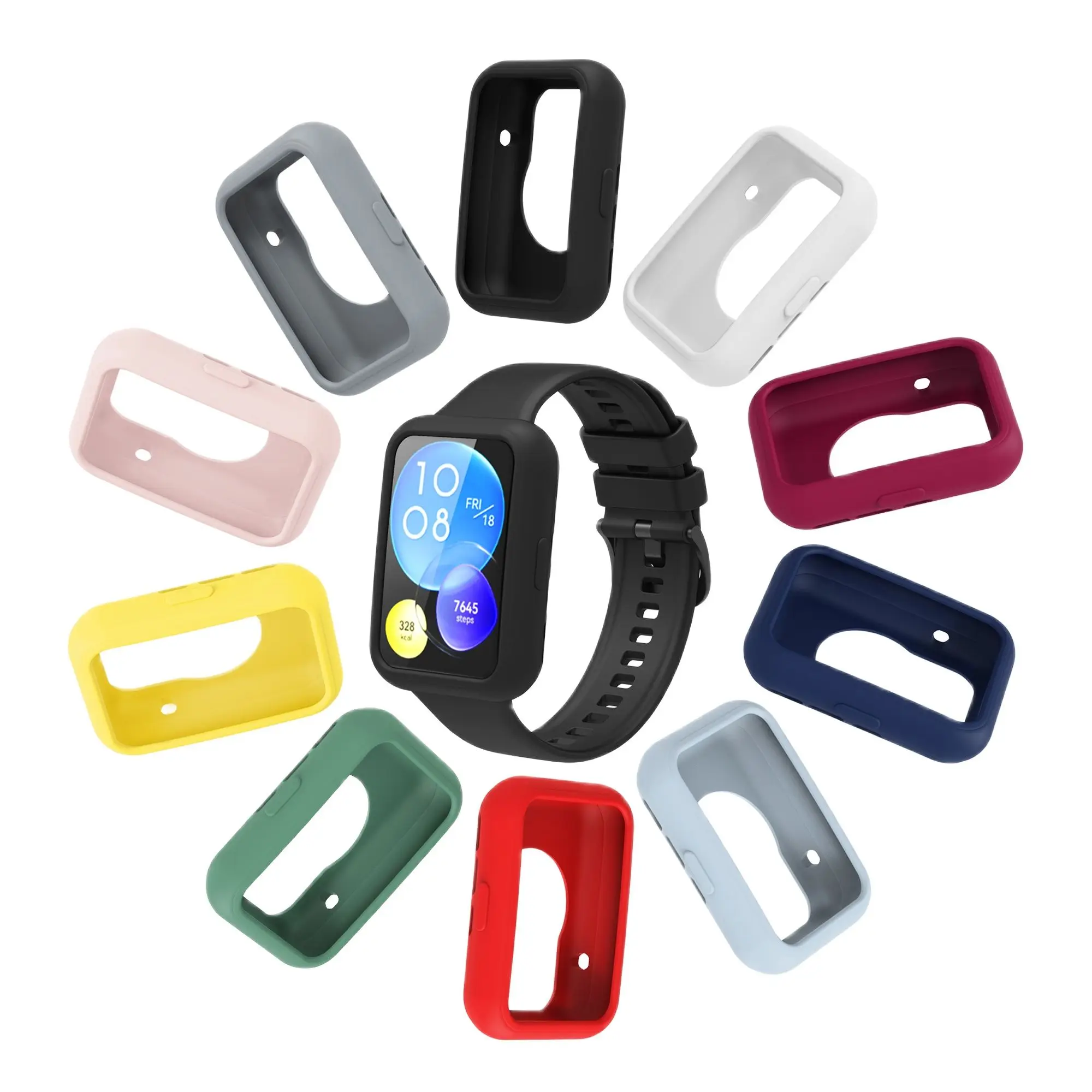 Silicone Watchband For Huawei Watch Fit 2 Strap Original Smartwatch Band For Huawei fit2 Wriststrap Bracelet Accessories & case