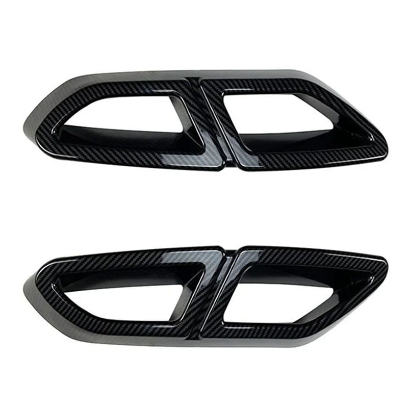 

For Magotan Passat B8 2016-2019 Rear Lip Bumper Spoiler Car Tail Throat Frame Exhaust Pipe Trim (Carbon Fiber)-A02G