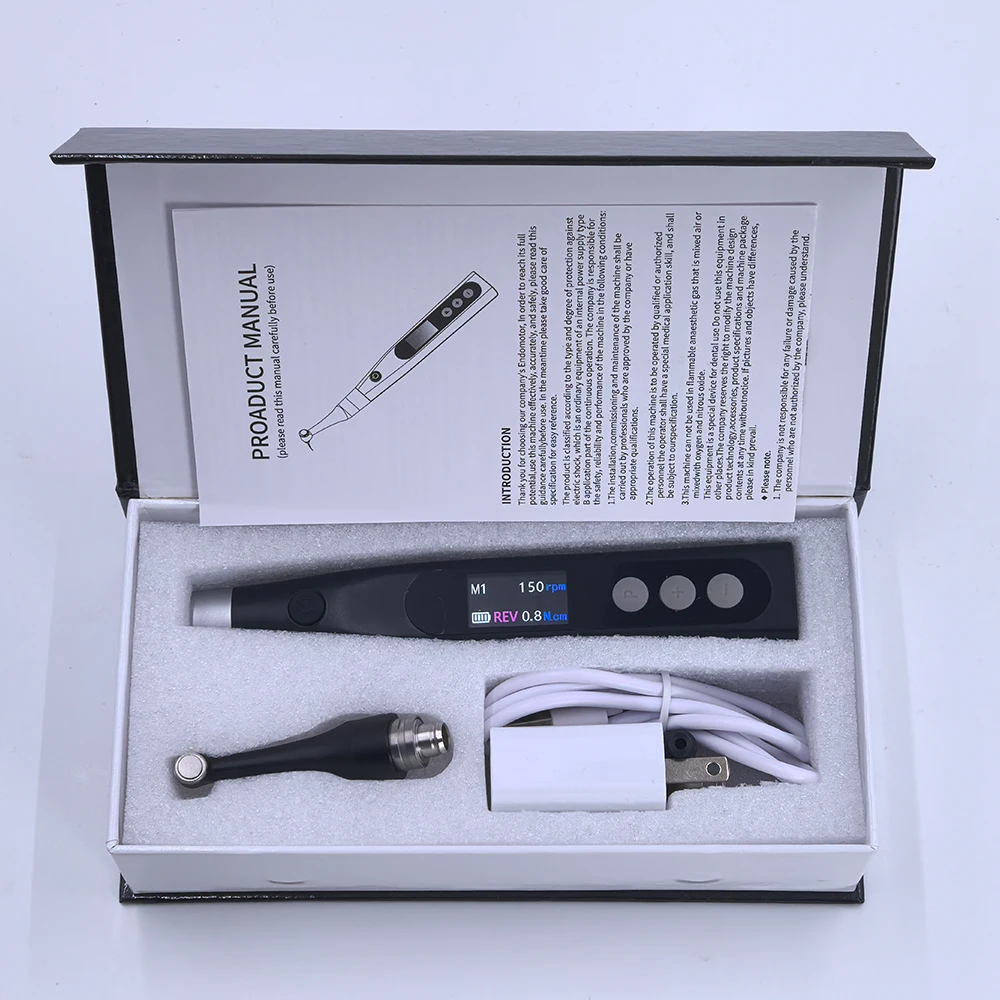 

Dental Endo Motor 16:1 Reduction Contra Angle Endodontic Treatment Root Canal Therapy Colorful Wireless Dental Equipment