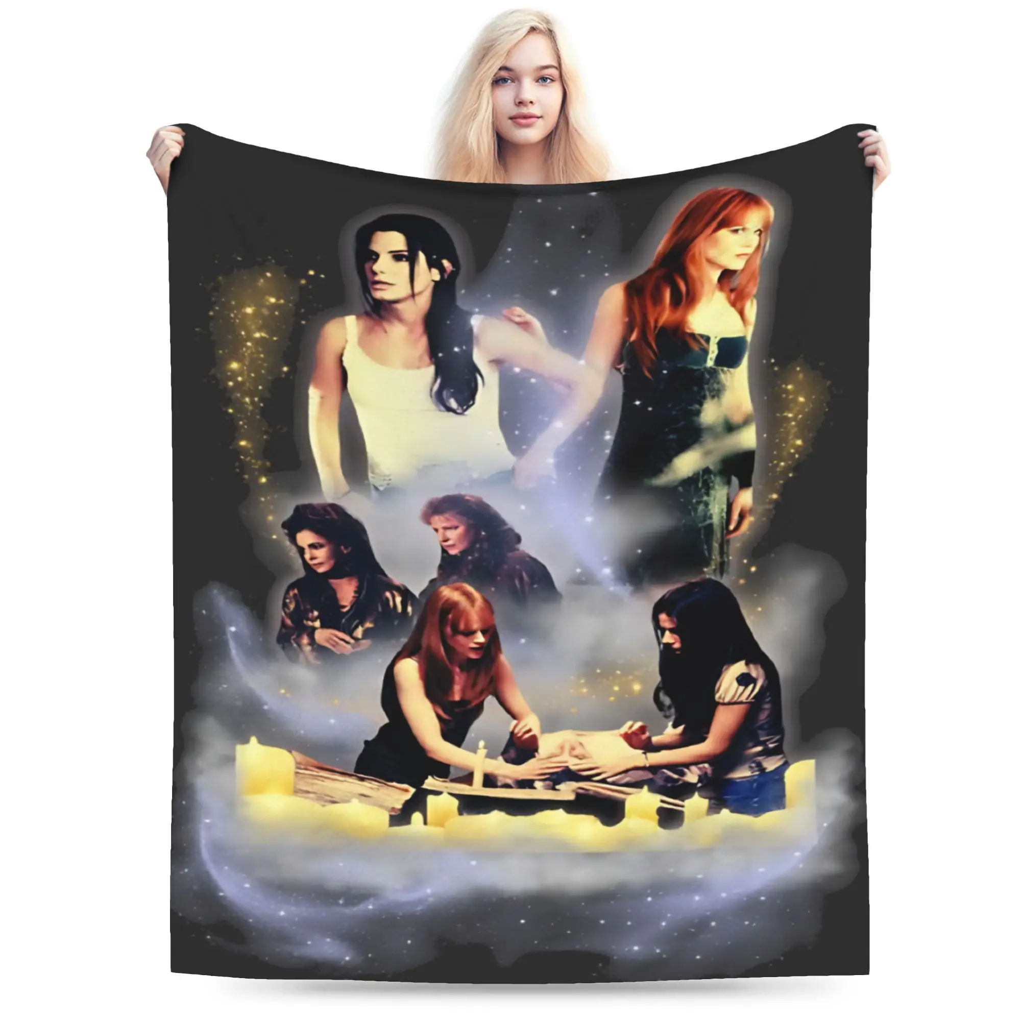 Comfortable Practical Magic 2 Witchcraft Witch Sisters Occult Halloween Blanket Stuff Throw Blanket Ultra-Soft Fleece