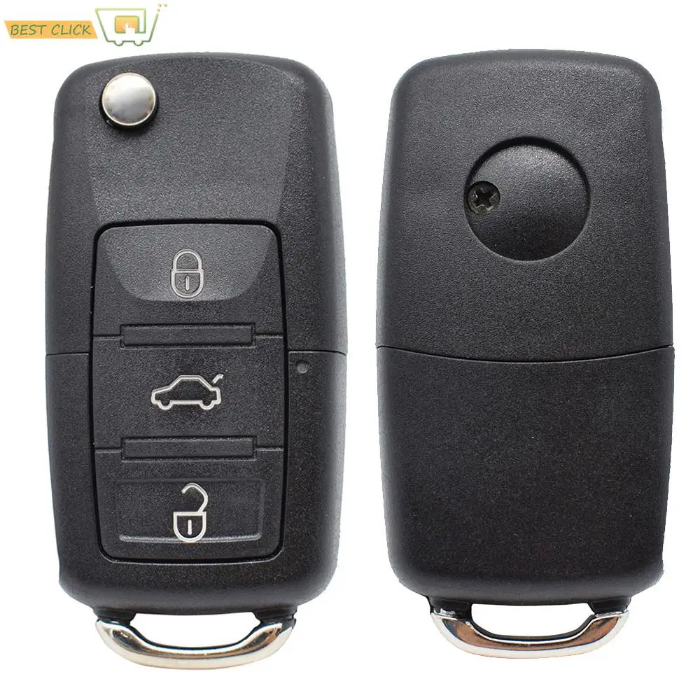 3 Button Key Shell For VW Golf MK6 Polo Bora Beetle Tiguan Passat Caddy Jetta Scirocco Remote Fob Case Cover No Blade 2011 2012