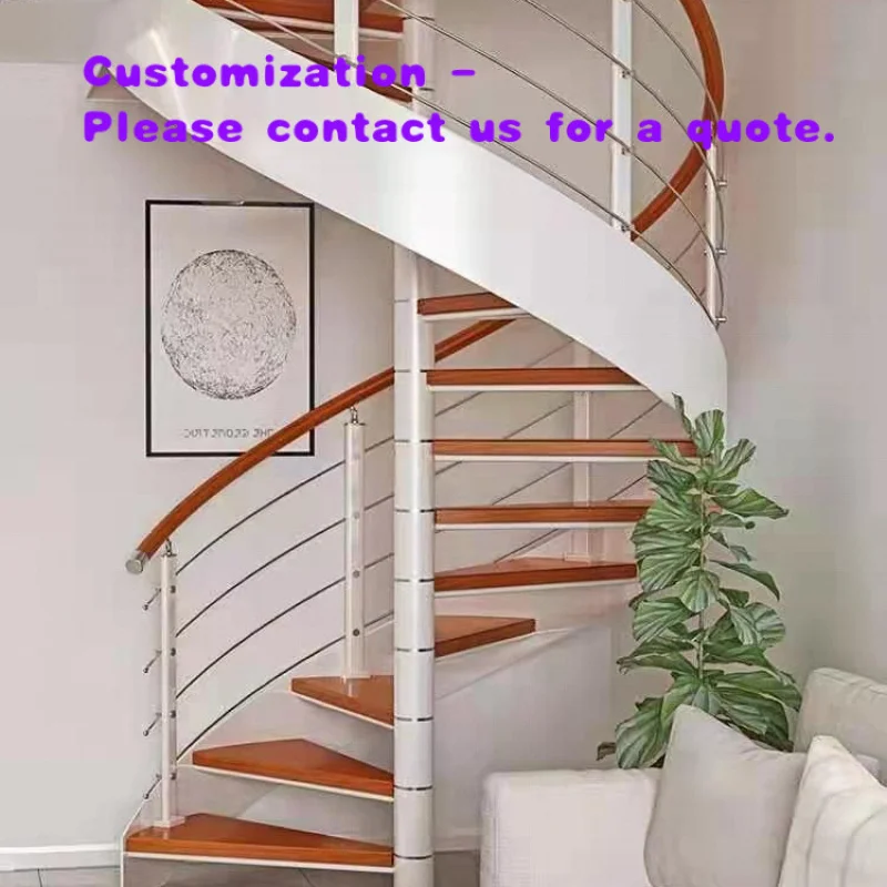 custom.Carefully Crafted Rotate Steel Customized Prefabricated Metal Staircases Curved Staircase