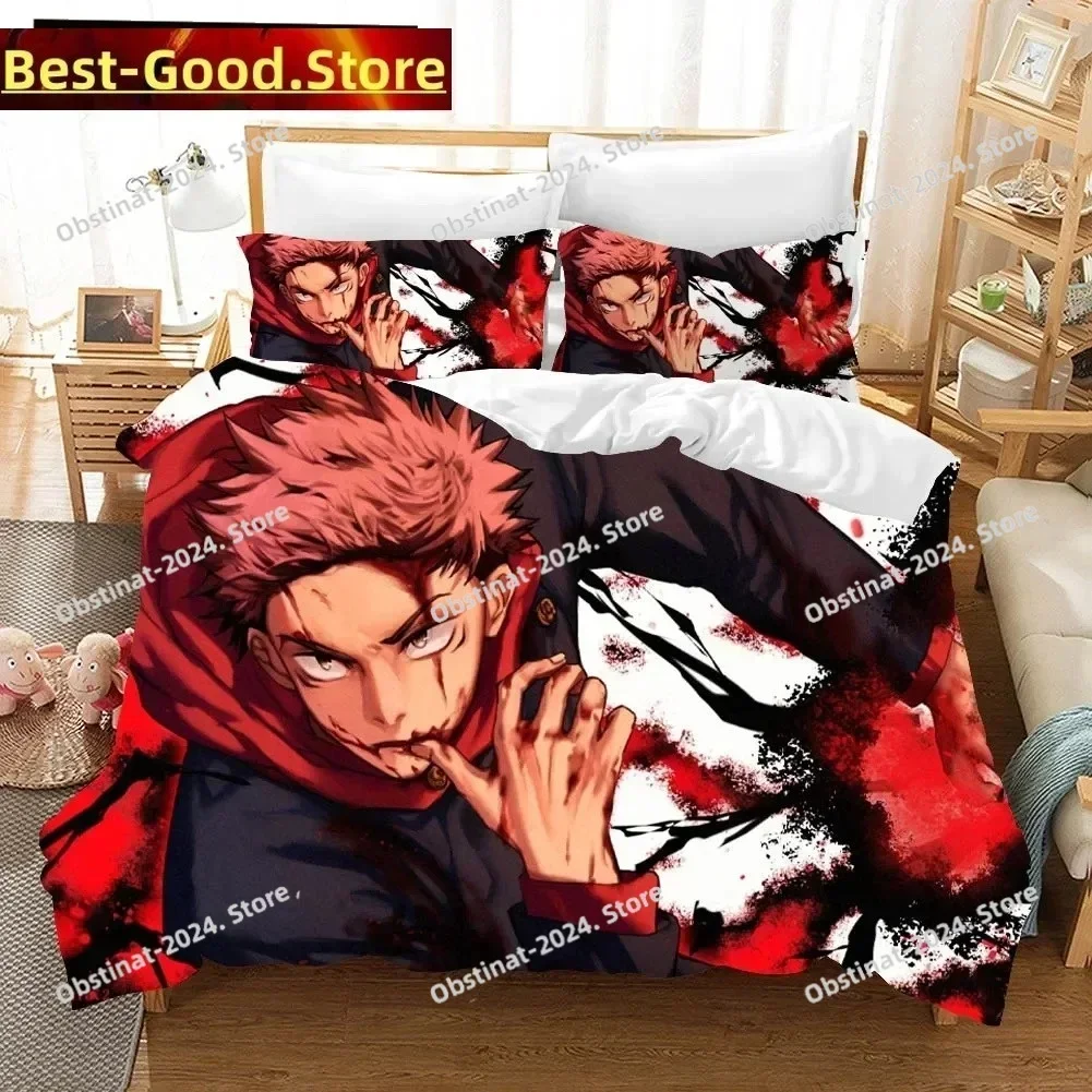 Top Jujutsu Kaisen Duvet Cover Cool Bedding Set Japanese Famous Animation Set Special for Adults and Children's Room Decoration