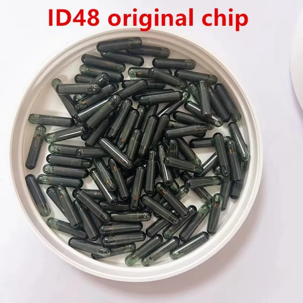 10pcs Original ID48 / Aftermarket ID48 Car Key Blank Chip Auto Transponder Chip Glass ID48 Unlock Chip for VW Audi Skoda Honda
