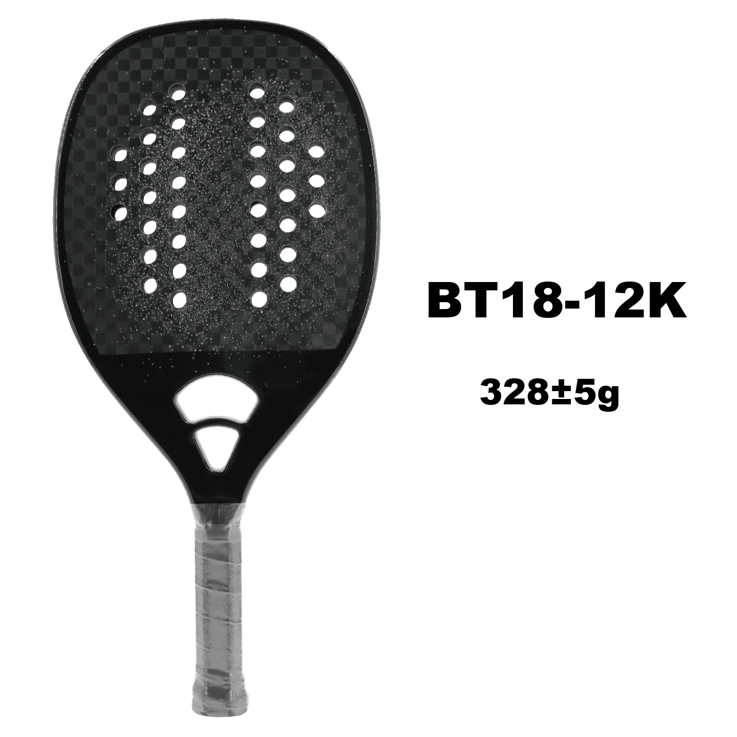 

12K Carbon Fiber Beach Tennis Racket EVA Soft Memory Foam Core Black Beach Tennis Racket 2 Pieces 50% off