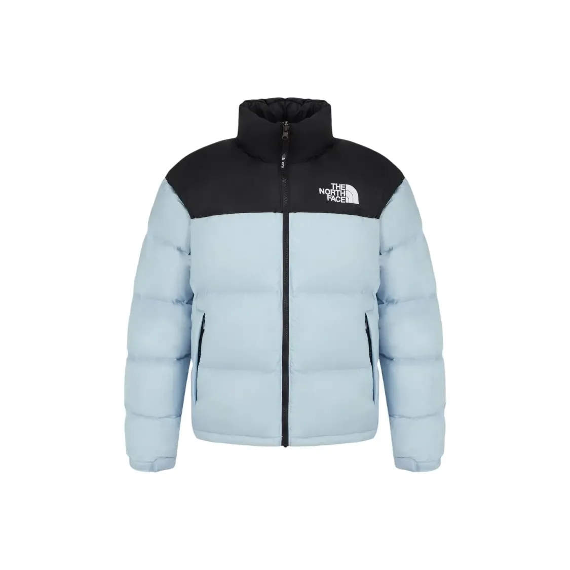 THE NORTH FACE 1996 Color‑Block Logo Men Stand Collar Warm Long Sleeve Full Zip Puffer Down Jacket Winter Outerwear NJ1DR65E
