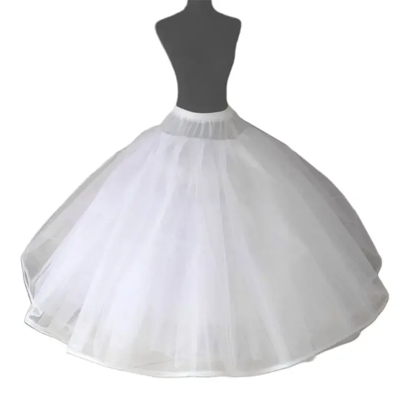 Jupon en Tulle à 8 Couches pour Femme, Robe de Bal, Patients, Robe de Mariée, sans Anneaux, Crinoline, Demi-Glissement, Bouffant