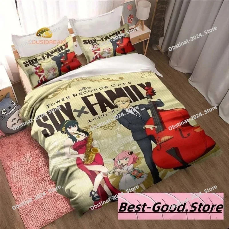 

3D Print Fashion Anime SPY FAMILY Printed Bed Set Duvet Cover Pillowcase Bedding Set Bed Linen Sheet Quilt Full Queen King Size