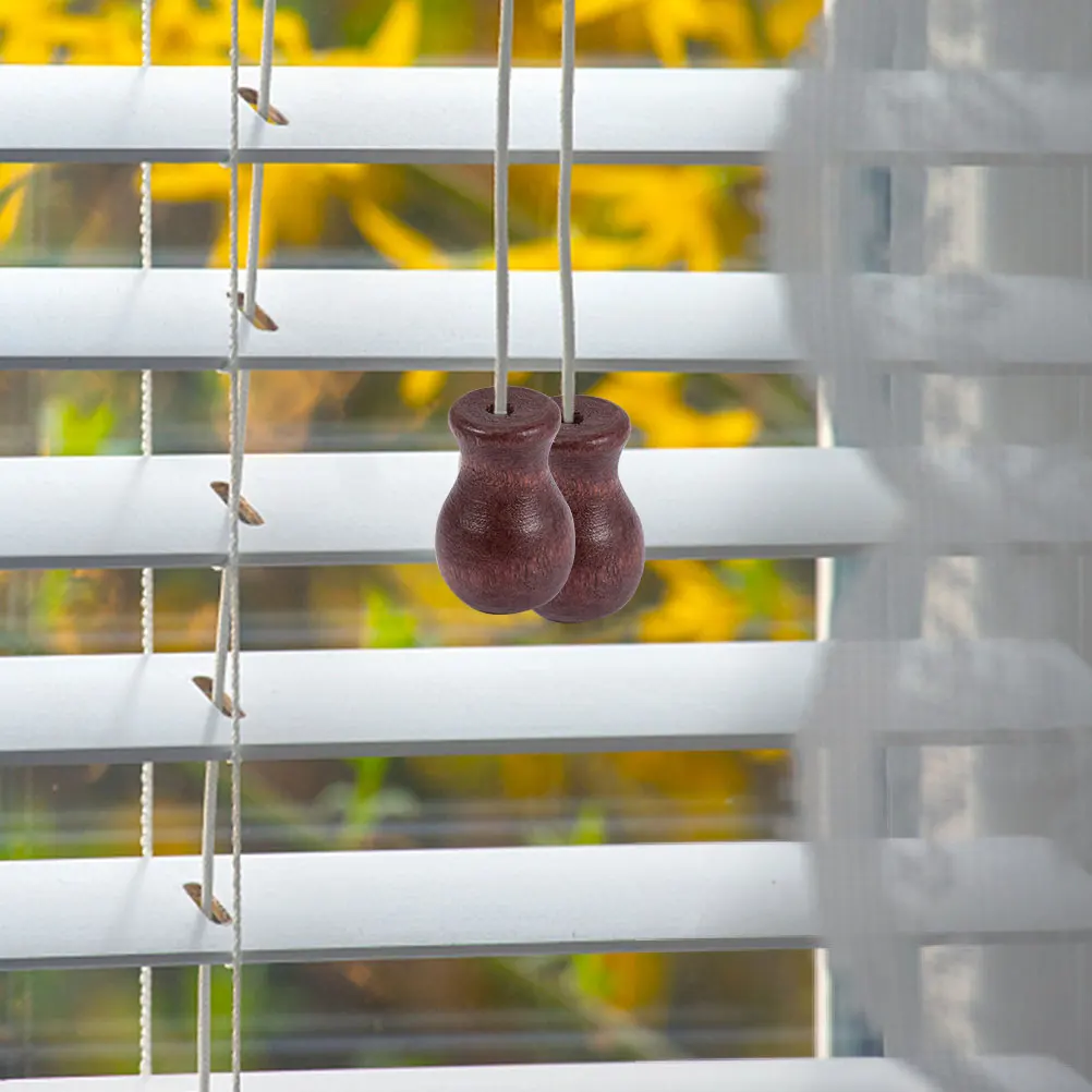 

24pcs Wood Cord Tassels Pulls End For Window Blind Decor Replacement Parts Hanging Ball Knobs Blinds Supplies Wooden Cord Pulls