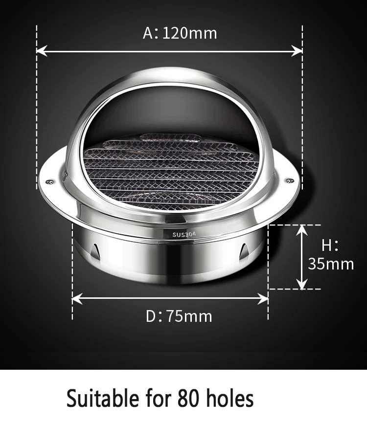 Variant: 304 steel 80mm