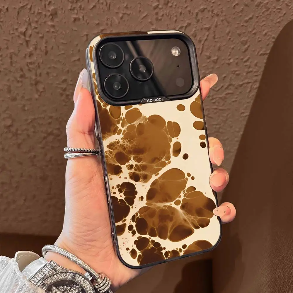 Tortoise Shell Marble Turtle Texture Phone Case For iPhone 17,16,15,14,13,12,11,Pro,Max,Plus,E,Air,Mini Black Tpu Cover