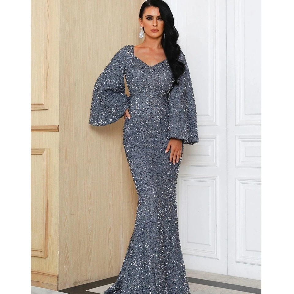 Customized 2025 Evening Dresses For Women Prom Dress Mermaid Tulle Backless Formal Party Gown Floor Length Vestidos De Gala