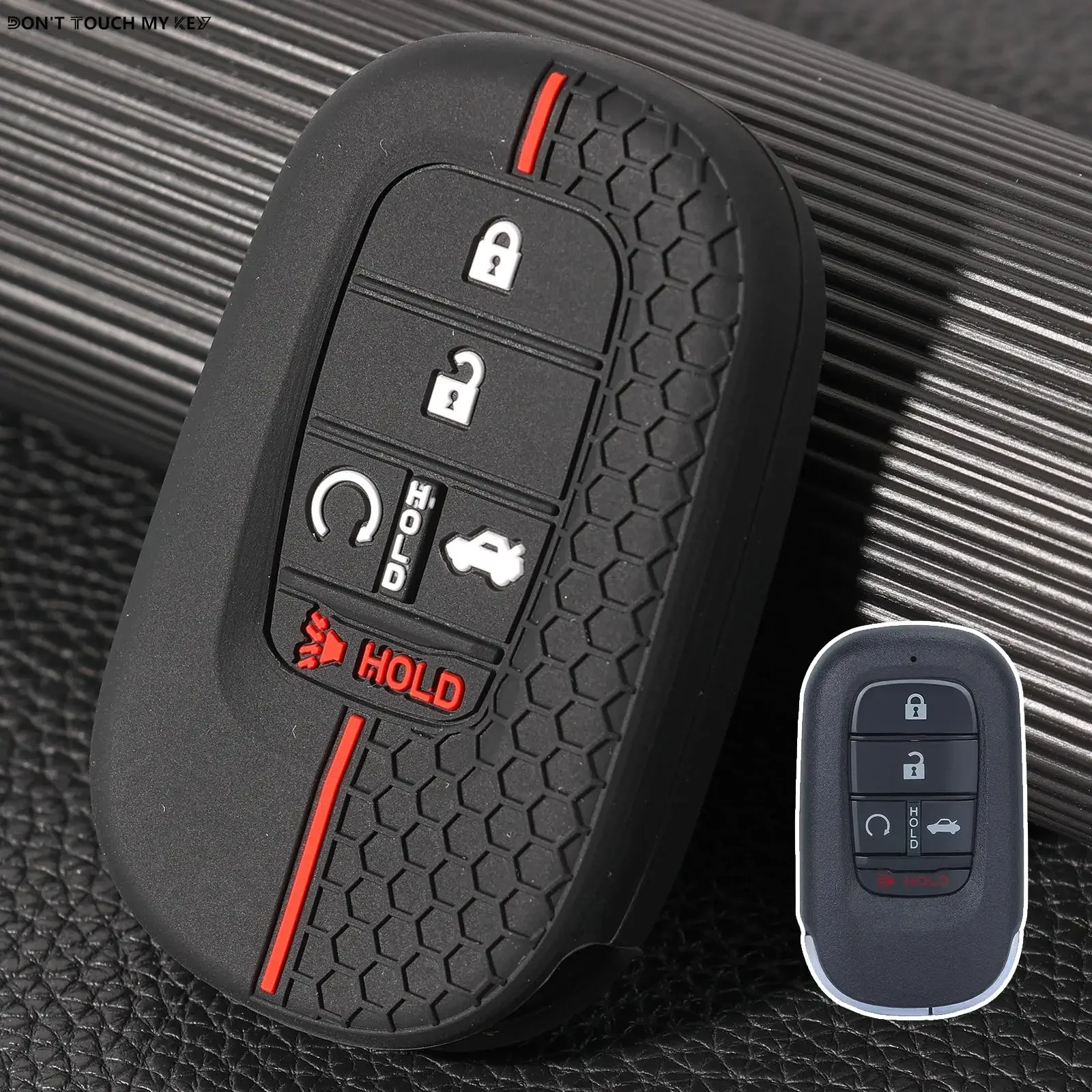 

Для Honda Civic Accord Passport Pilot CRV 2021 2022 2023 силиконовый 5-кнопочный автомобильный брелок для ключей, цепочка, чехол, держатель, защитная оболочка