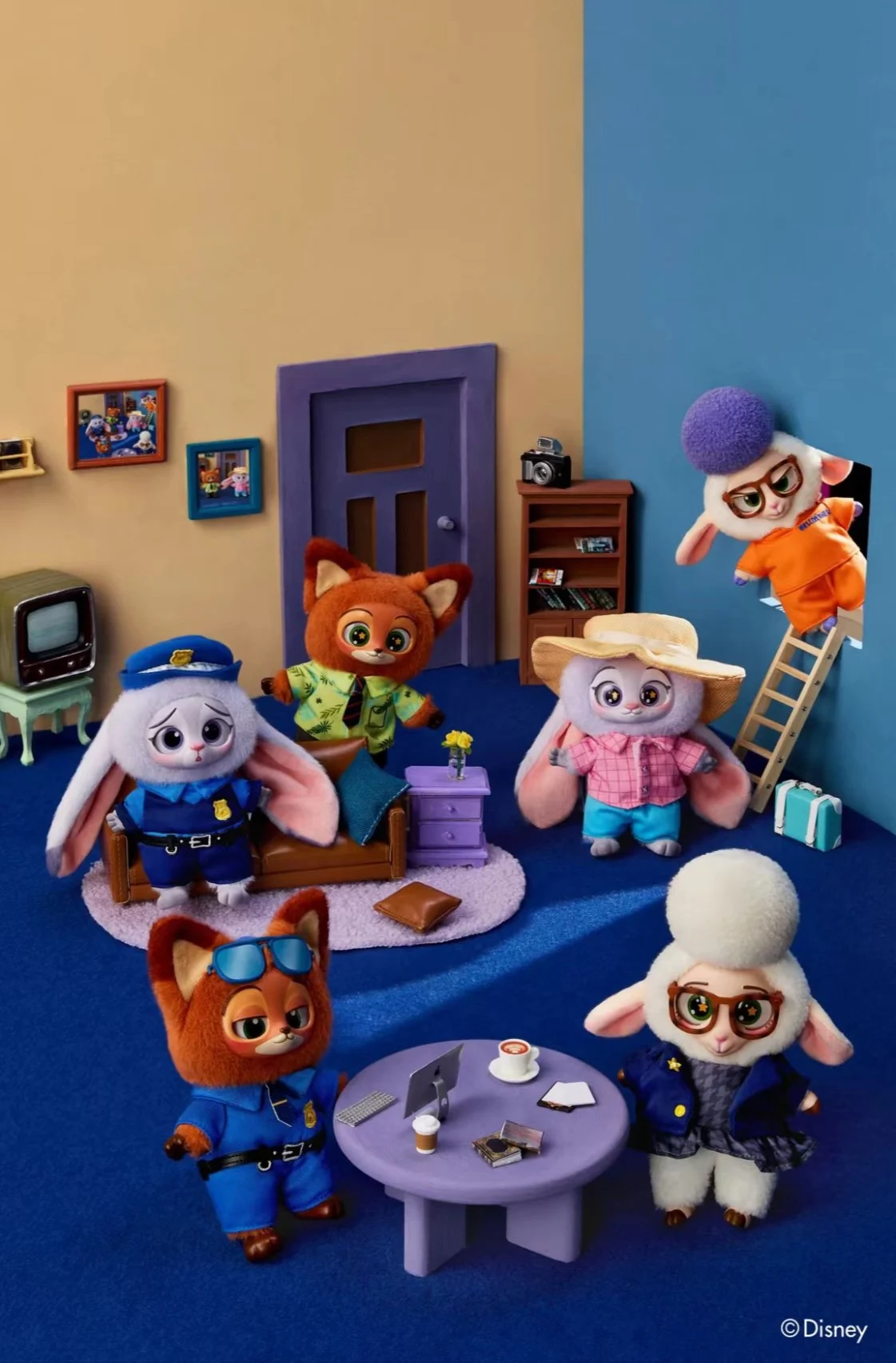 

Disney Zootopia Vinyl Plush Keychain - Cute Cartoon Animal Key Ring for Kids, Backpack Accessories, Gifts (6 Styles)