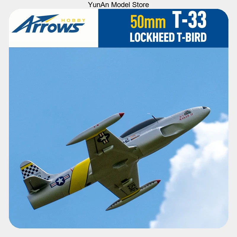 RC Airplane Jet T-33 T33 50mm PNP Radio Control Model Hobby Aircraft Park Flyer Gift EPO Foam New In Stock Blue Arrows