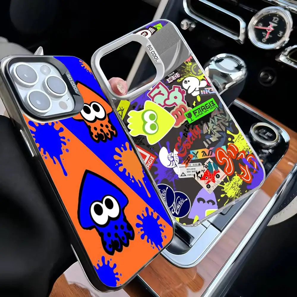 

Game S-Splatoon Phone Case For iPhone 16,15,14,13,12,11,Mini,Pro,MAX White Matte Shockproof Cover