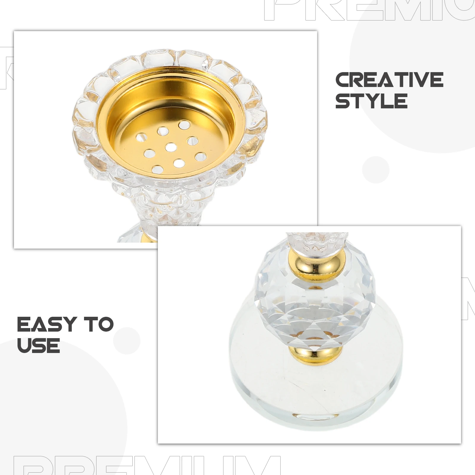 الشرق الأوسط نمط كريستال زجاج مبخرة شفافة العود لوبان الروائح بخور الموقد مكتب ديكور اليوغا #6