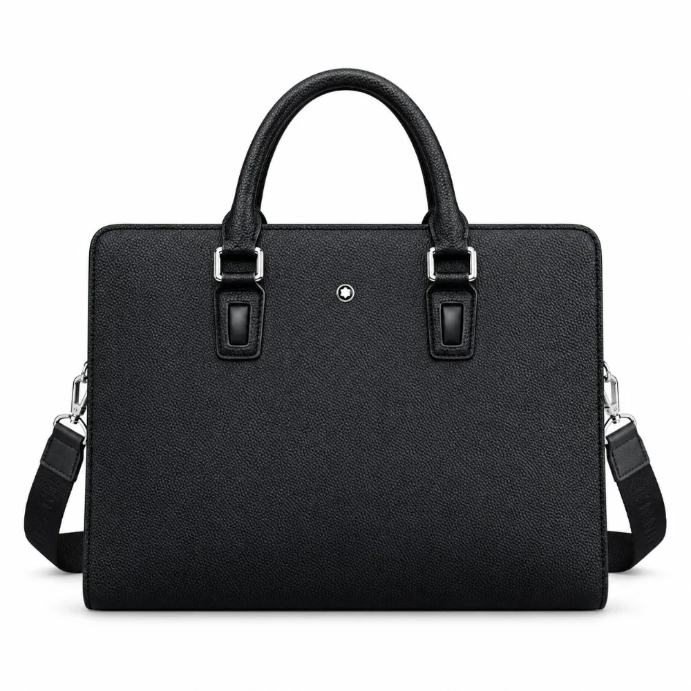 Classic Men Business Briefcase Luxury Leather Laptop Bag Large Capacity Office Work Briefcases High Quality Crossbody Bag Gift