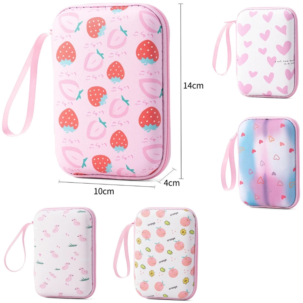Handheld Rope Exquisite Pattern Storage EVA Box For Earphone Data Cable Gadgets Portable Charger Hard Disk U Disk Stationery