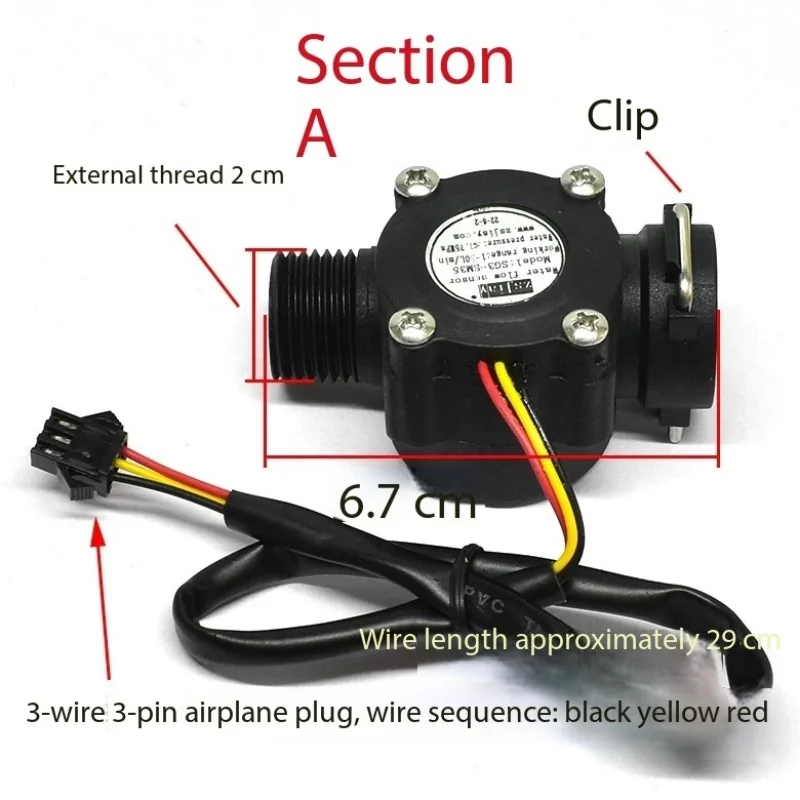 Universal electric water heater water flow sensor accessories, gas wall mounted boiler thermostat, Hall water flow switch