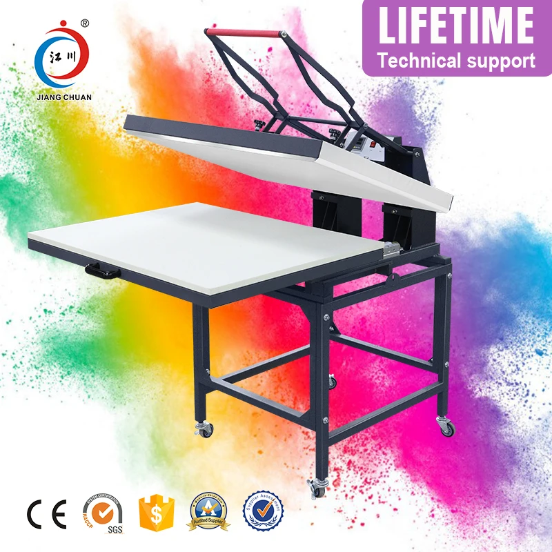 Big Size Manual Heat Transfer Machine 80x100cm Skateboard Press 31x39 Inch One Station Flat Manual Large Format Heat Press