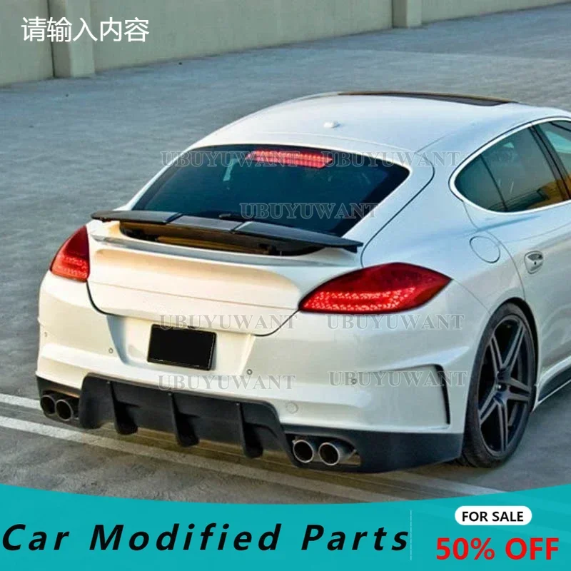 Für Porsche Panamera 970.1 970.2 2010–2016, hochwertiges Material, glänzend schwarz, Kohlefaser, Heckflügel, Heckspoiler, Body Kit