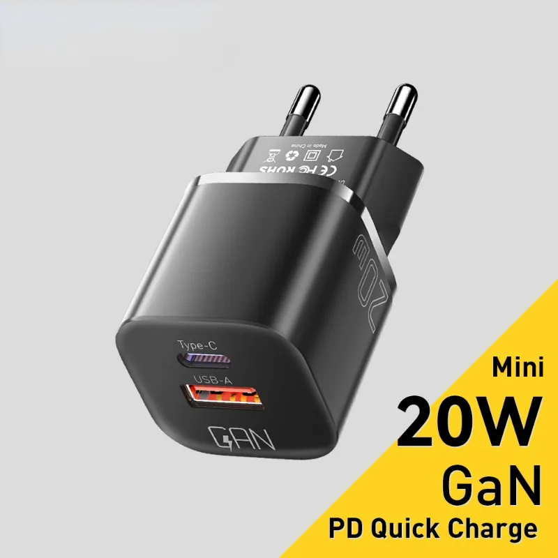 Arc-shaped Series PD20W Gallium Nitride Mobile Phone Charger with Multiple Protections, Safe Charging, Mini and Compact