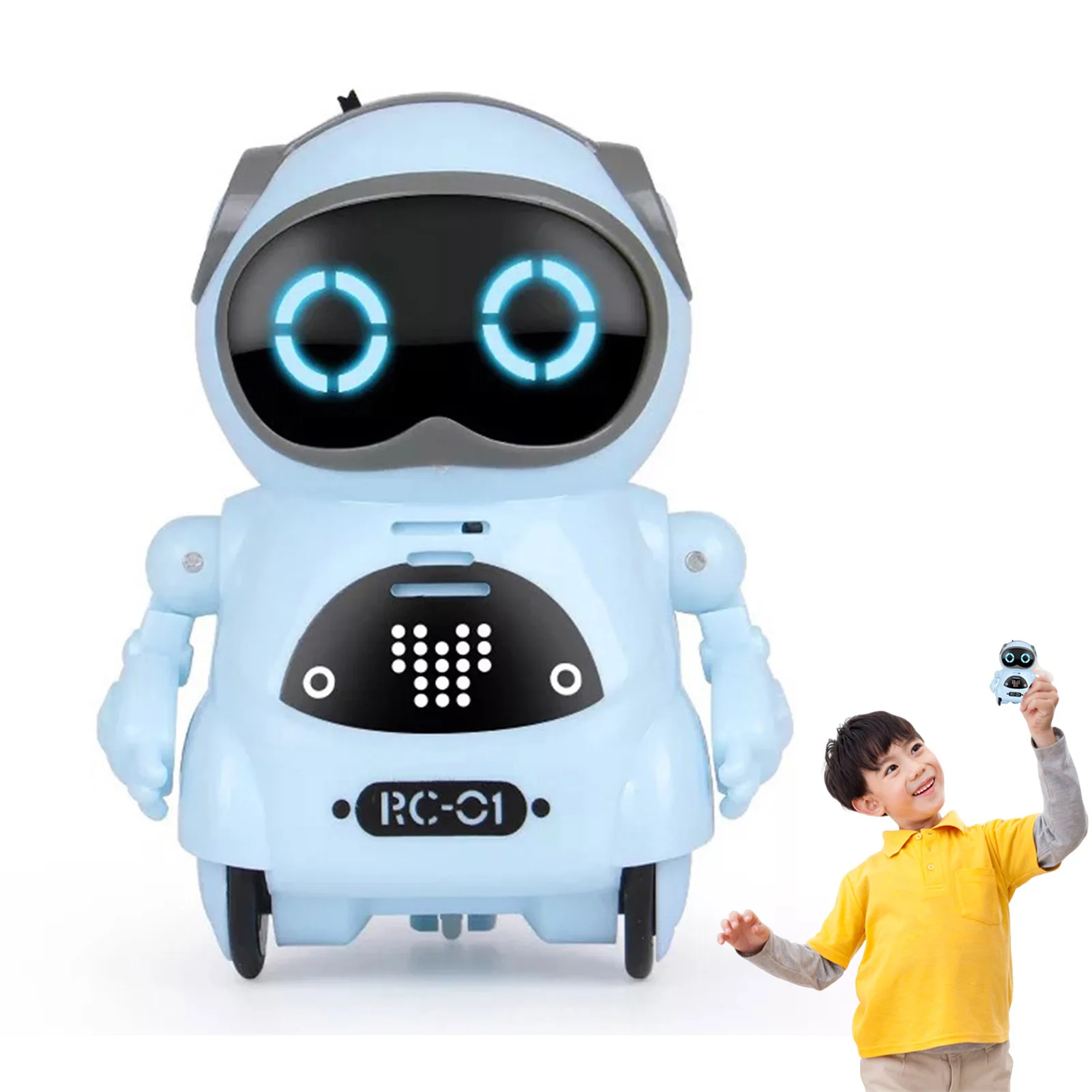 Talking Pocket Robot Toy Multifunctional Fun Educational RC Robot Toy for Children Montessori Educational Toy