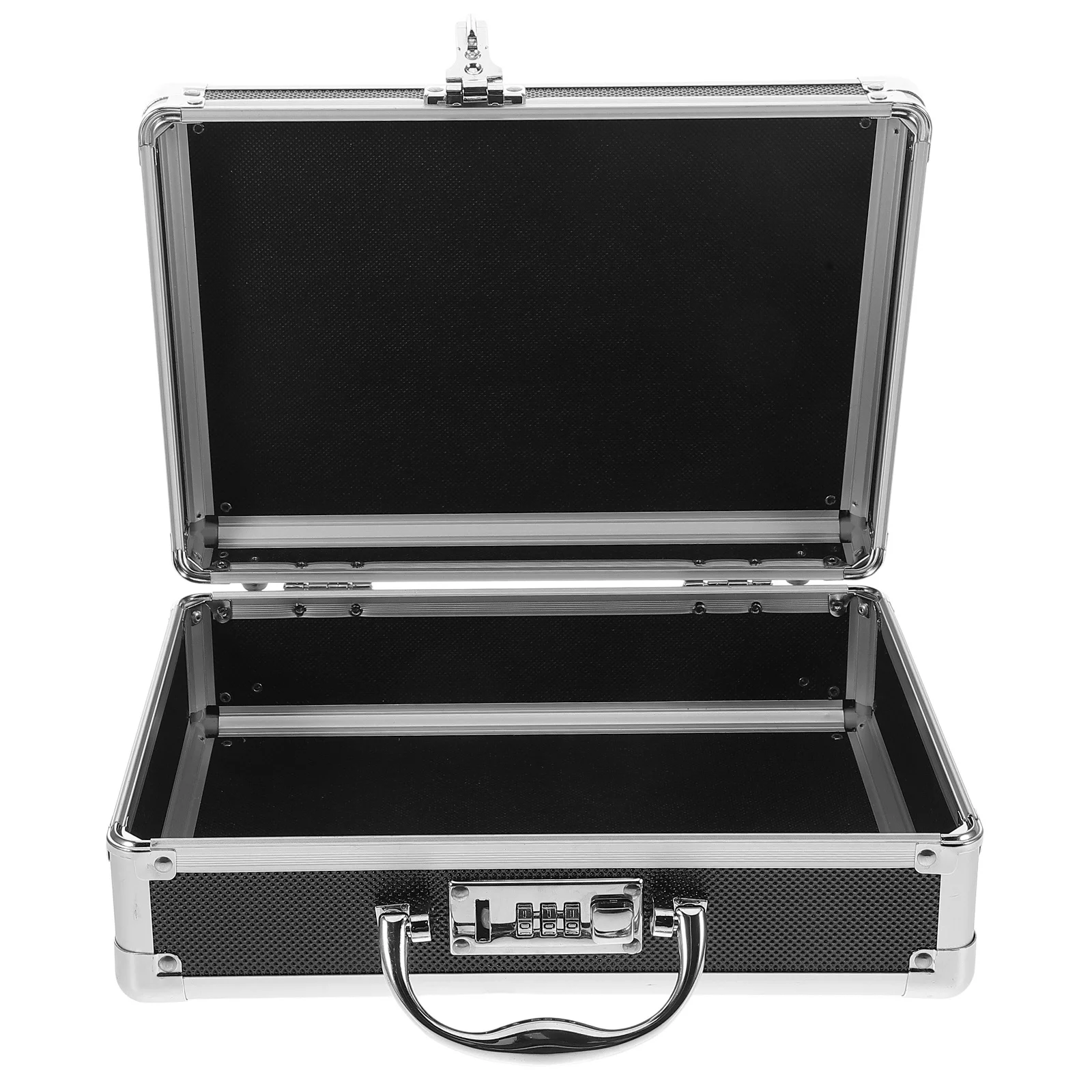 Aluminum Alloy Toolbox with Handle Large Capacity Portable Tool Case Organizer Metal Tool Box Safe Lock for Home and Craftsman