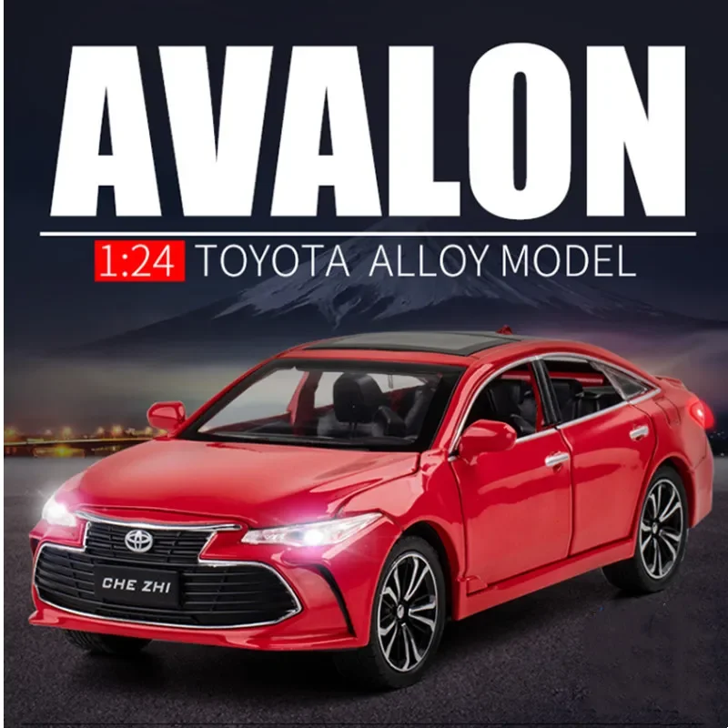 1:24 TOYOTA Avalon Alloy Car Model Diecasts & Toy Vehicles Metal Toy Car Model Simulation Sound and Light Collection Gifts